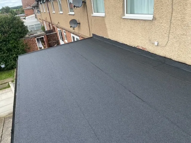 After: Rear Extension Flat Roof Replacement & Torch-On System by Wales Roofing in Sheffield