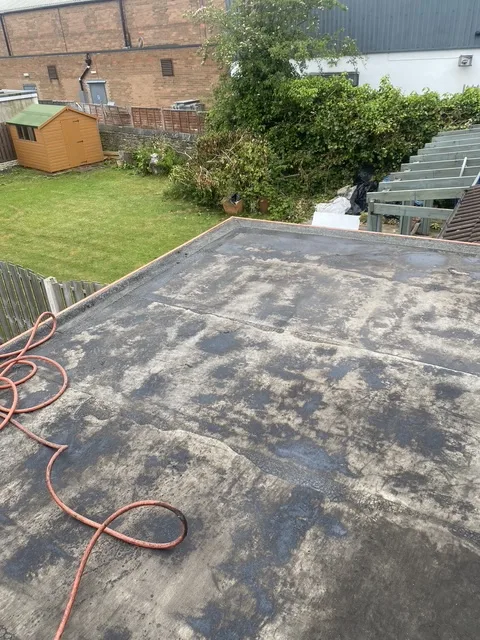 Before: Mineral Felt Flat Roof Replacement & Waterproofing by Wales Roofing in Sheffield