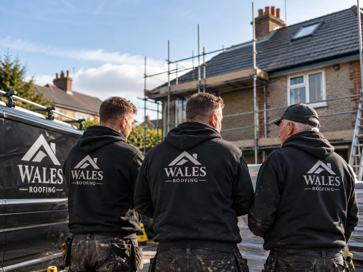 Wales Roofing 3 generations of roofers on site in Sheffield