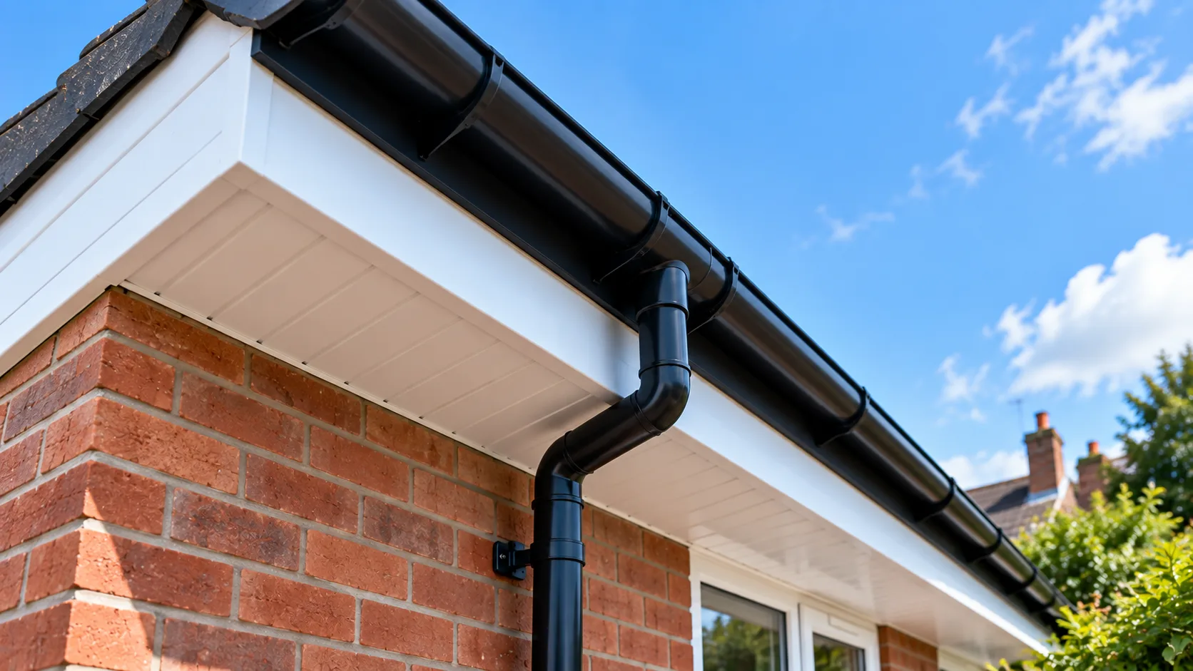 Fascia, soffit and guttering installation by Wales Roofing in Chesterfield