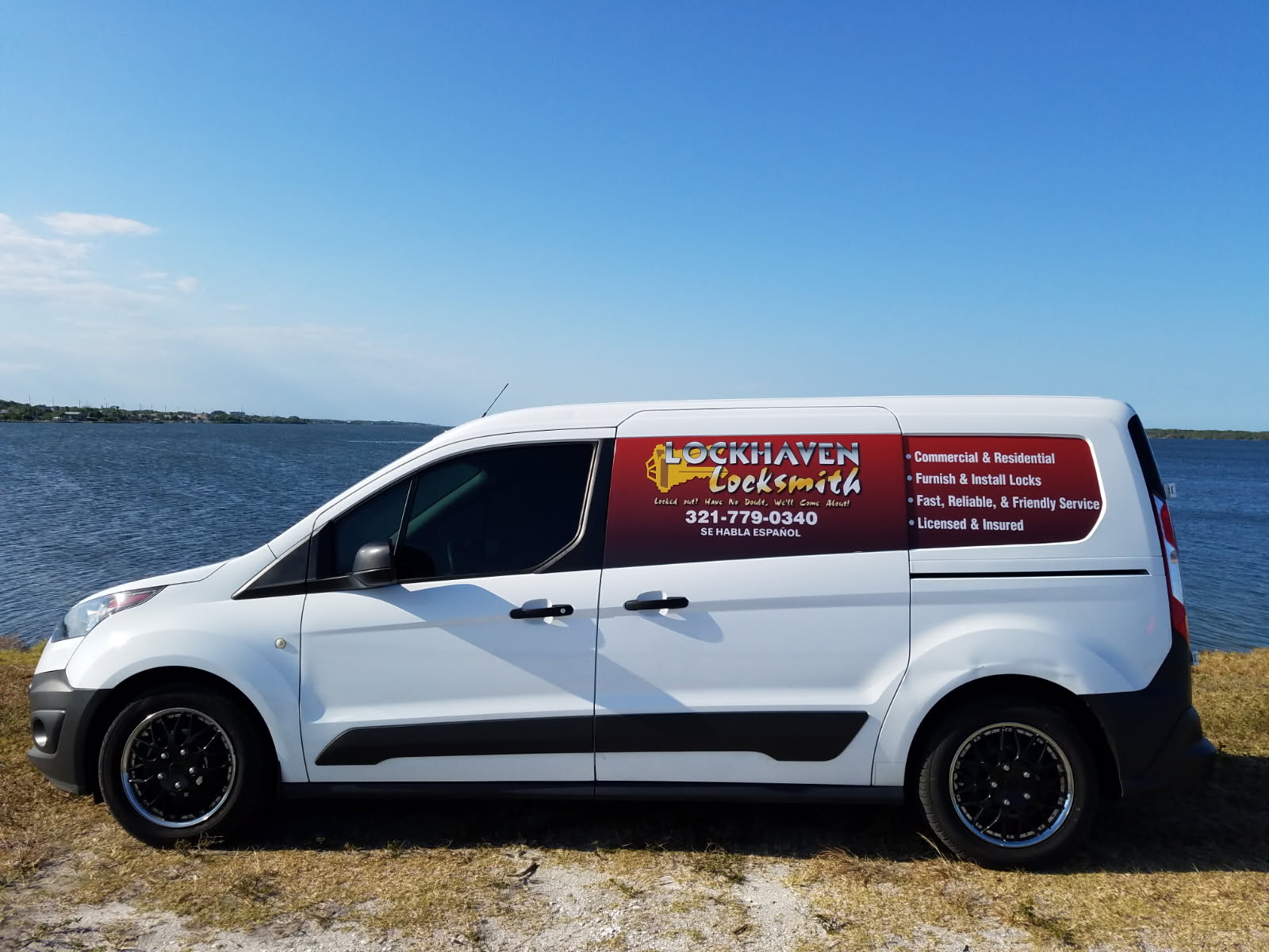 Lock Haven mobile locksmith service van in Satellite Beach, Brevard County