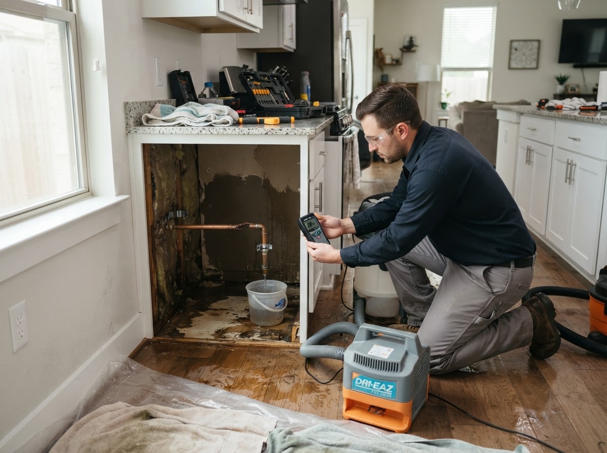 Burst pipe and plumbing leak cleanup in New Braunfels