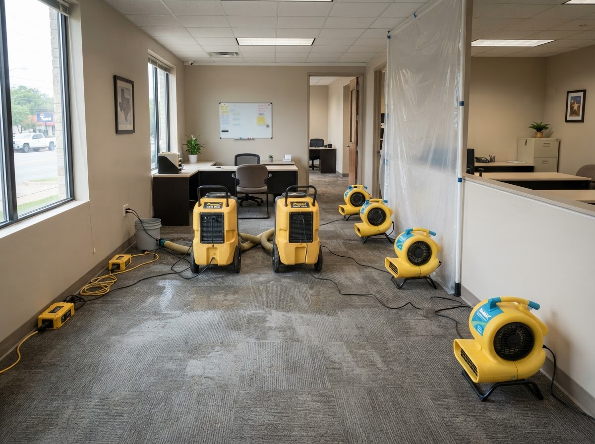 Commercial water damage restoration near New Braunfels