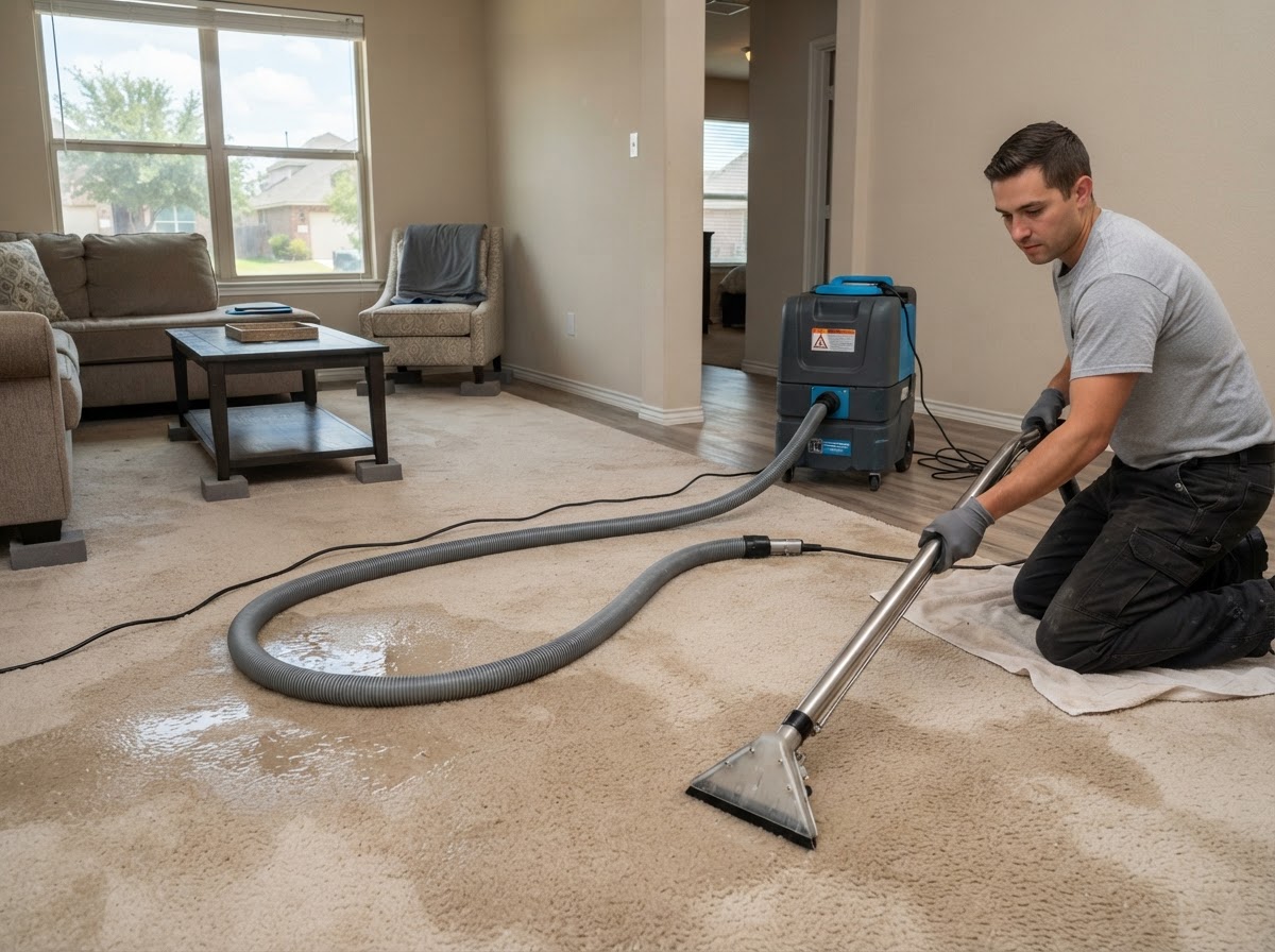Emergency water removal in New Braunfels, Texas
