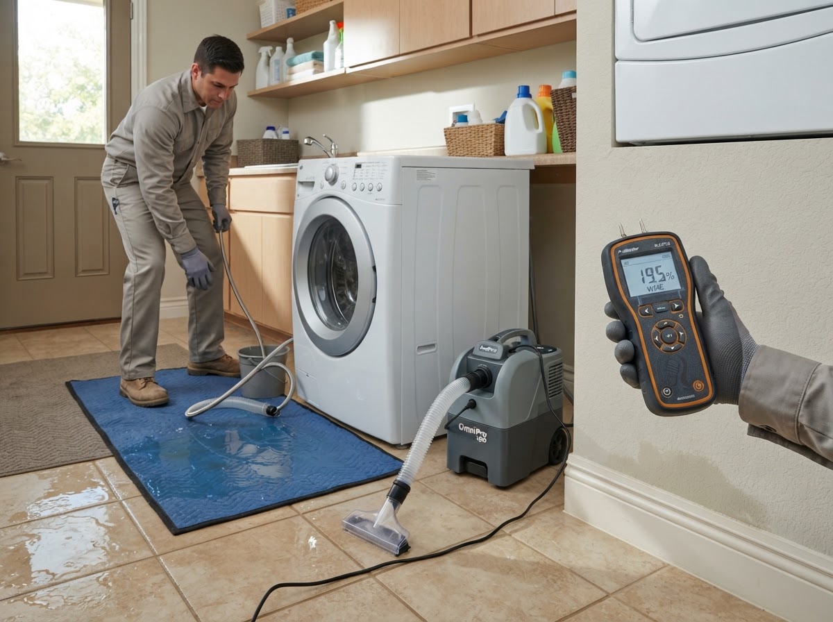 Appliance leak and overflow cleanup near New Braunfels