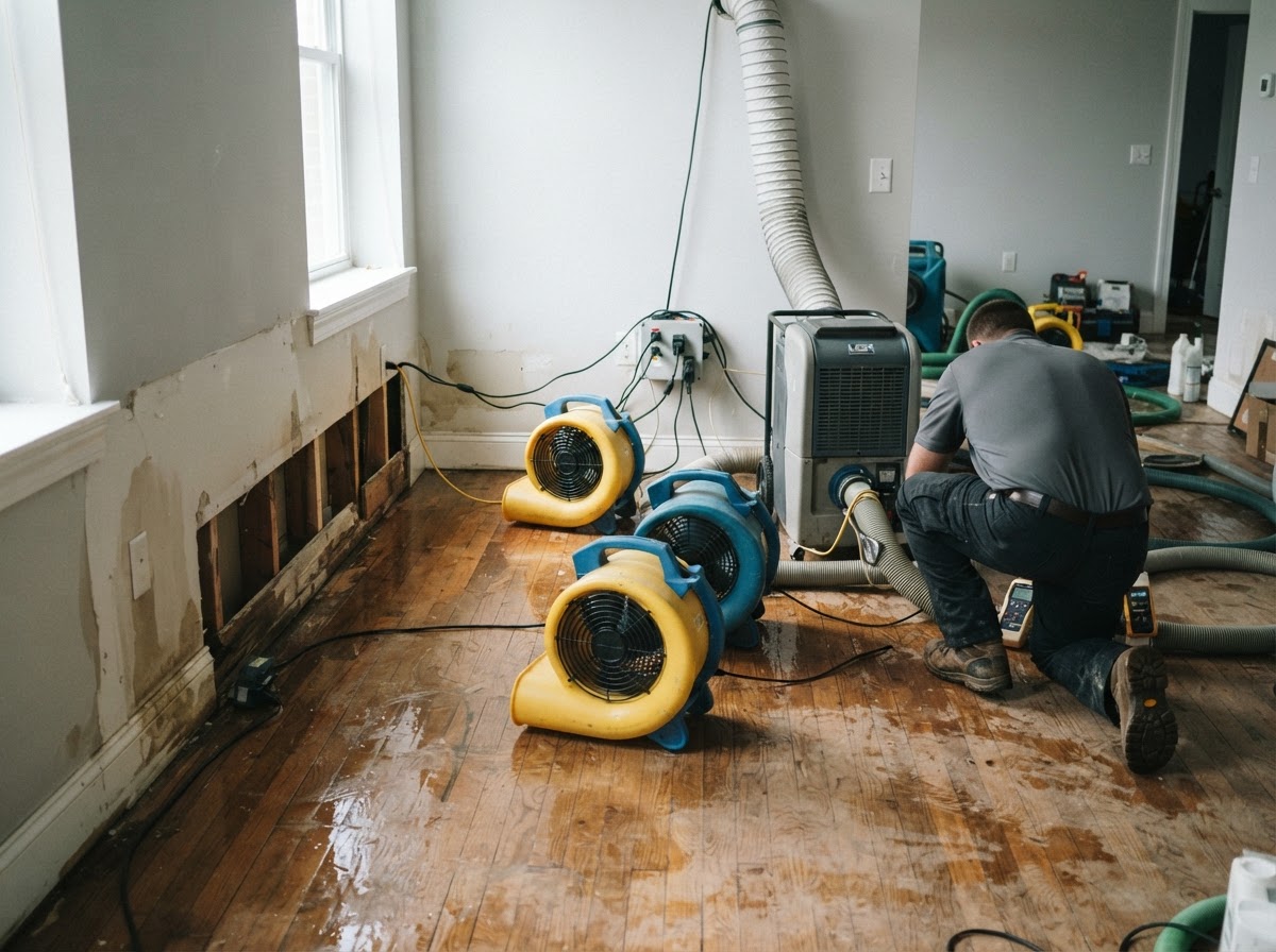 Structural drying and dehumidification in New Braunfels