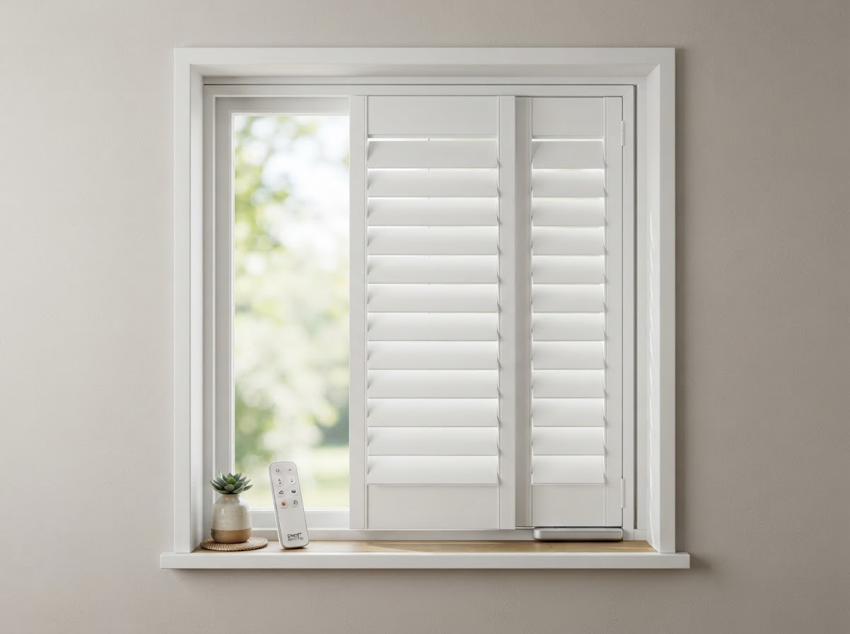 Smart Motorized Shutters — White