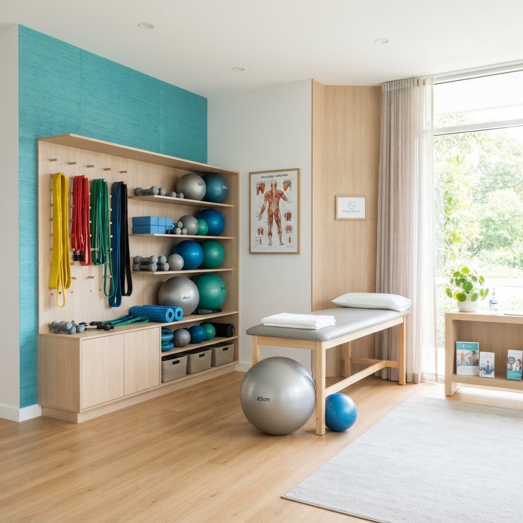 Equipamiento de fisioterapia de la clínica Silvente
