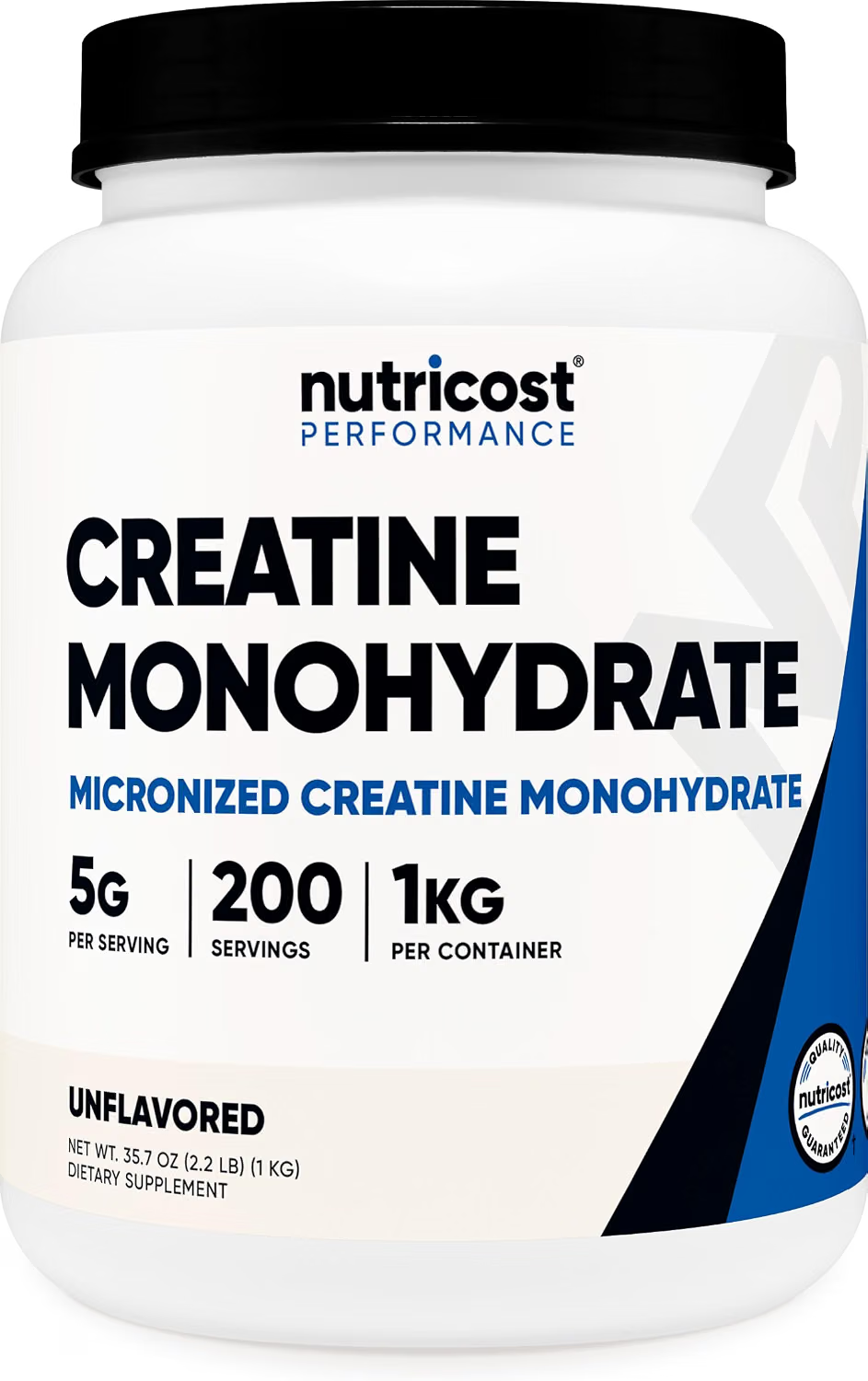Nutricost Creatine Monohydrate 1 kg 200-serving container