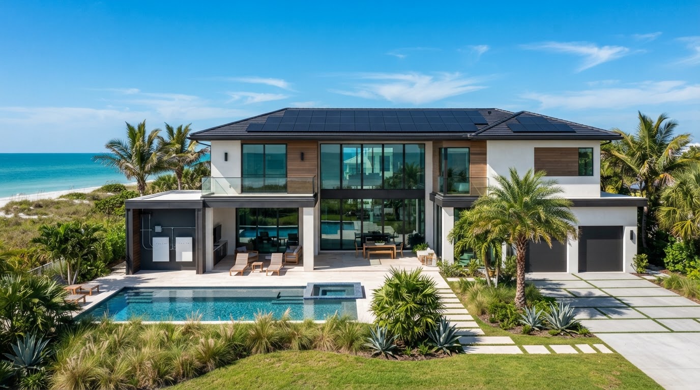 Solar and battery storage installation in Gulf Breeze Florida