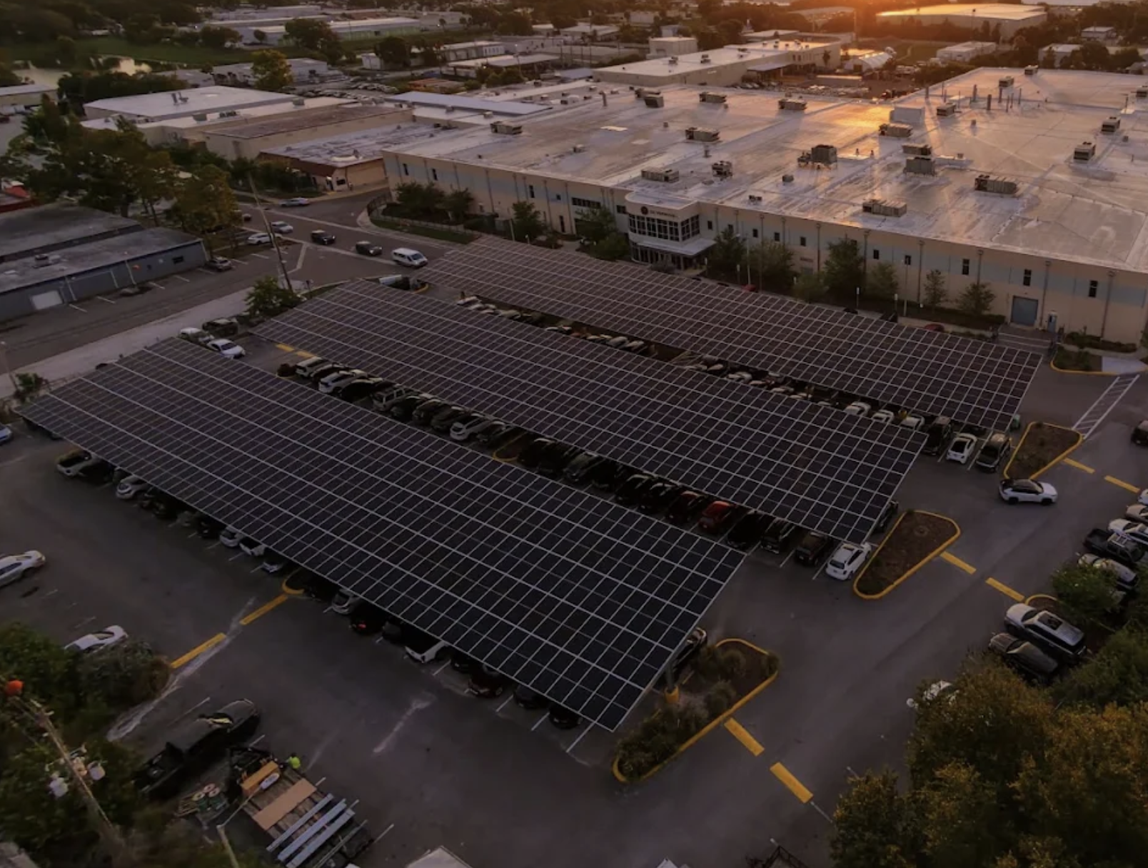 SERCO Electric commercial solar canopy and electrical installations along the Gulf Coast
