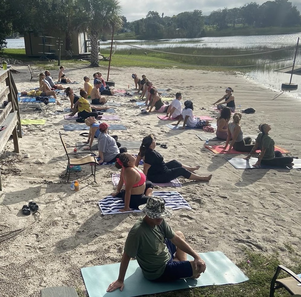 Infinite Yoga® Alumni Retreat Gathering Yoga alumni gathering and outdoor practice by the water
