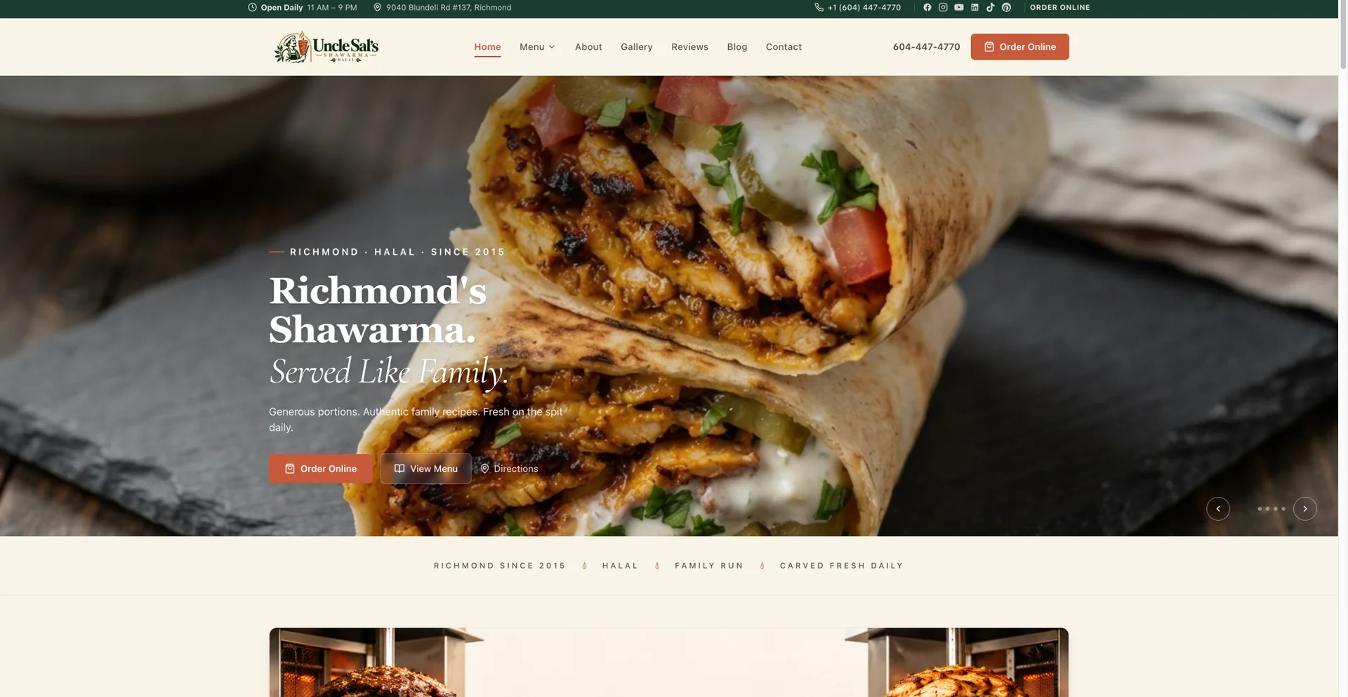 Uncle Sal's Shawarma — transformed Thinking Website