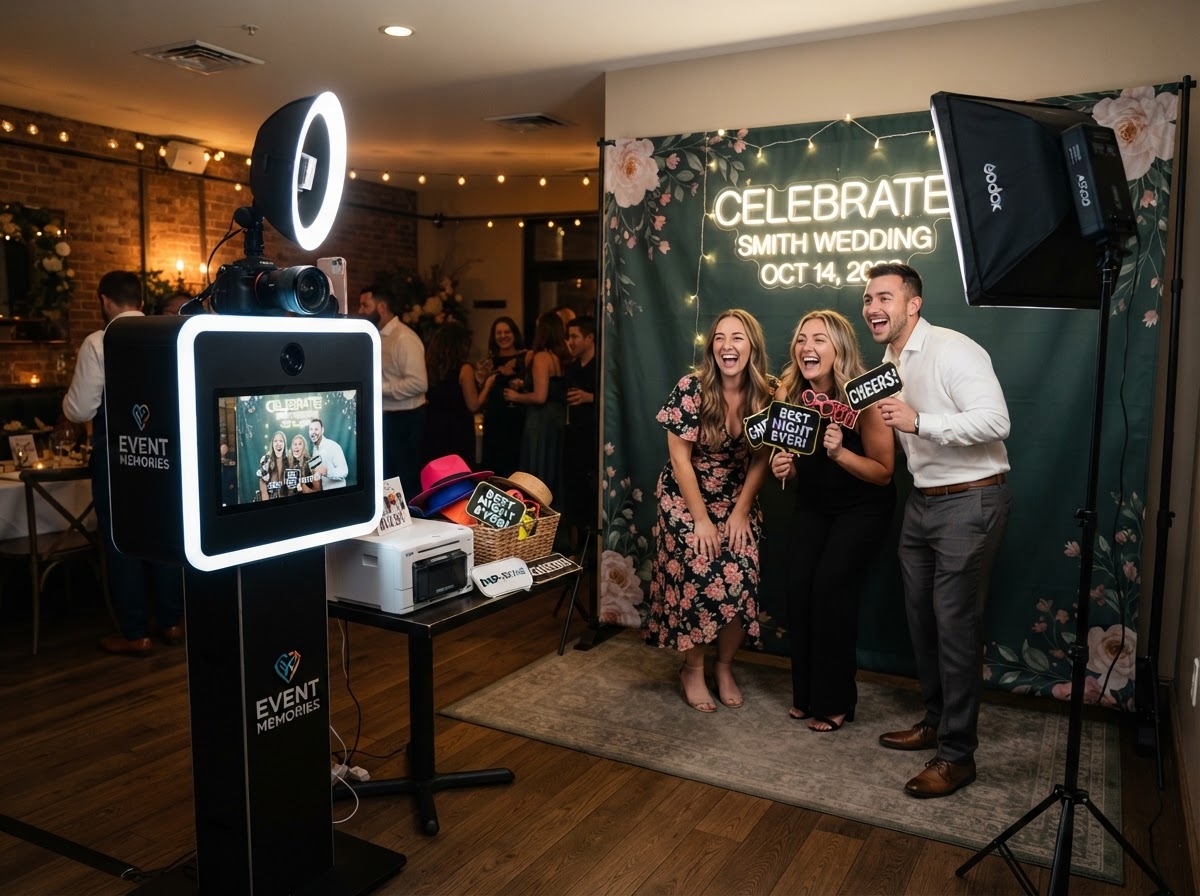 Photo booth setup for a Bremen event venue