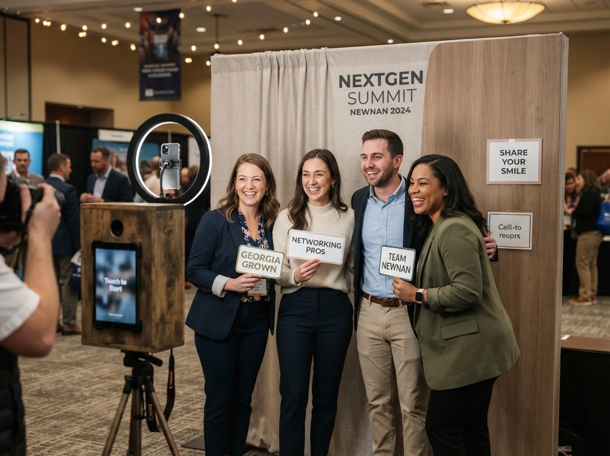 Corporate photo booth at a Newnan event