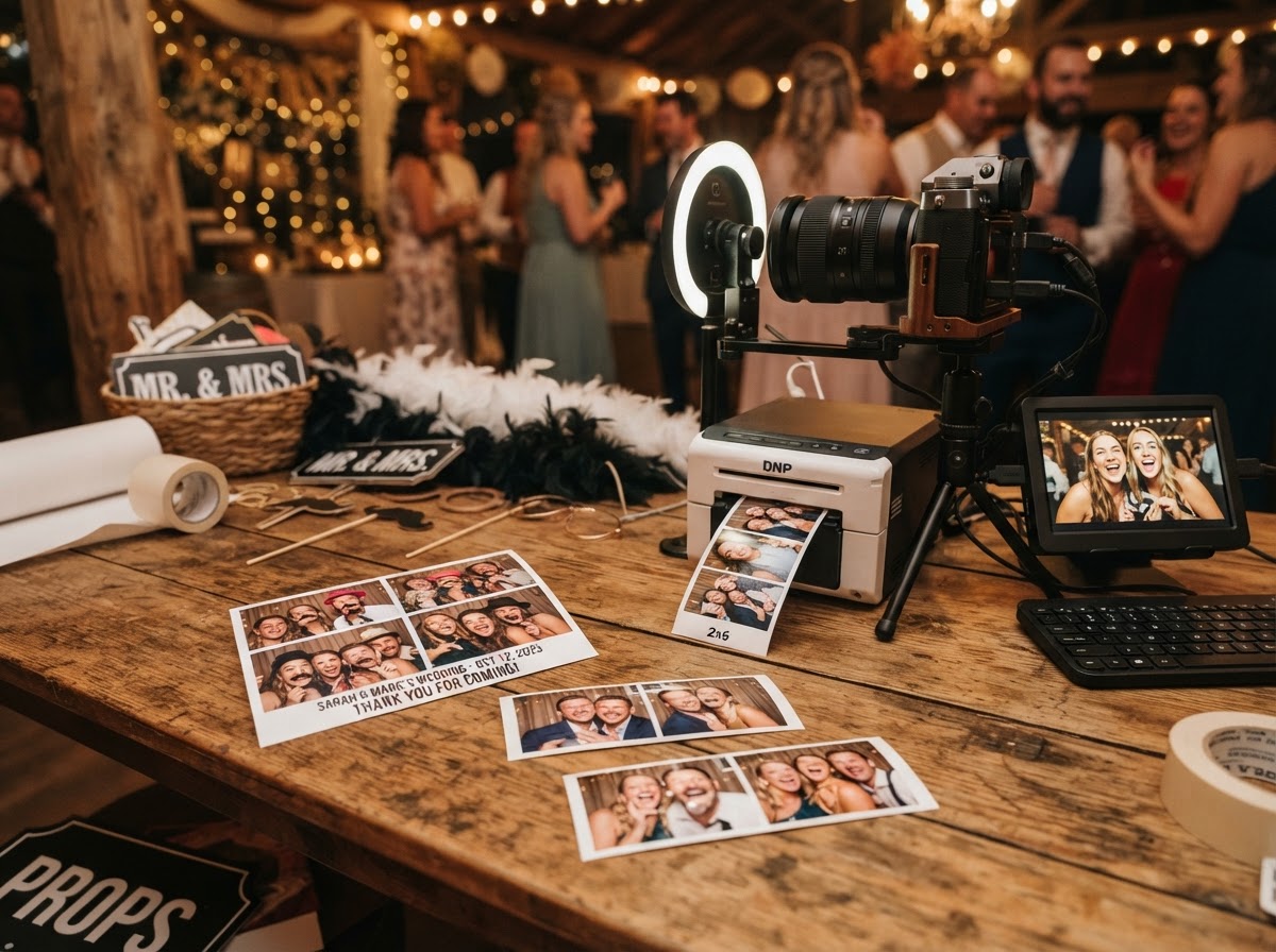 Photo booth equipment and event prints