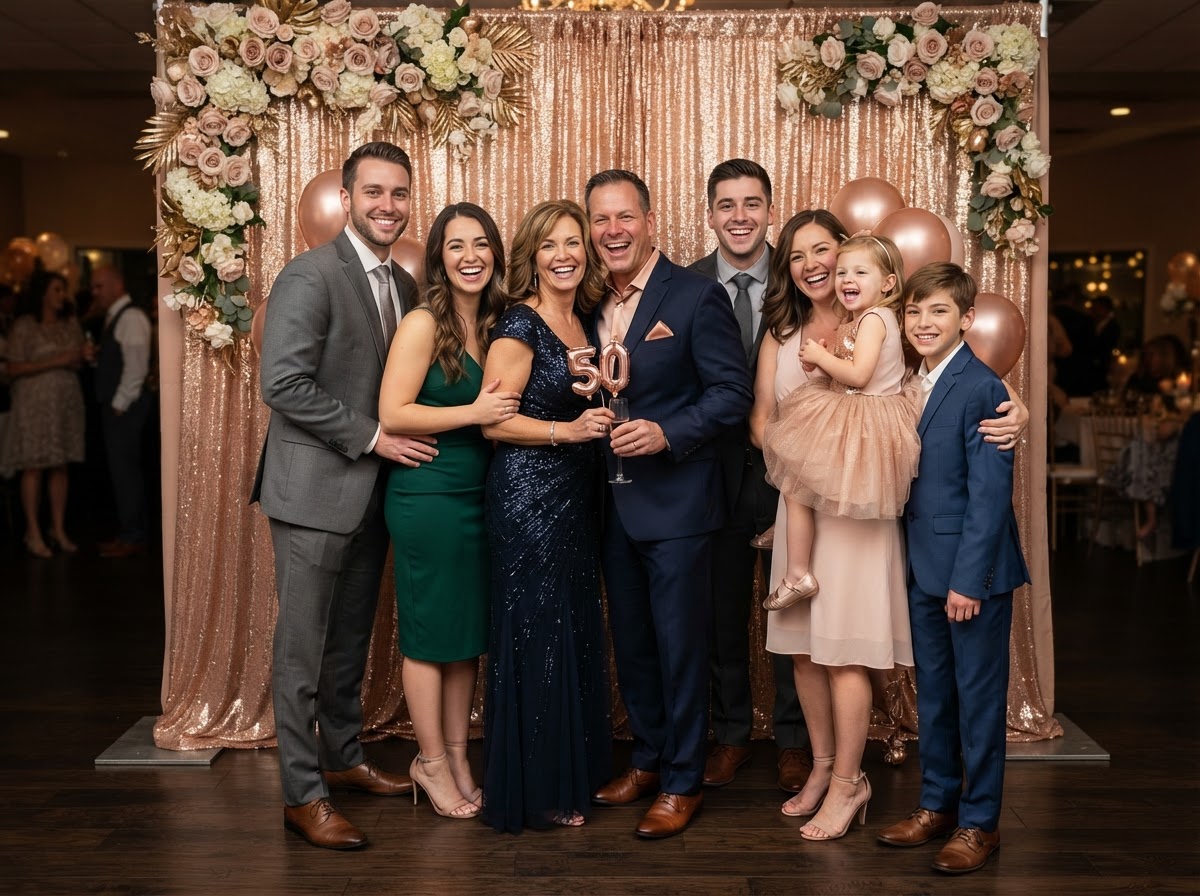 Photo booth for an anniversary or milestone party