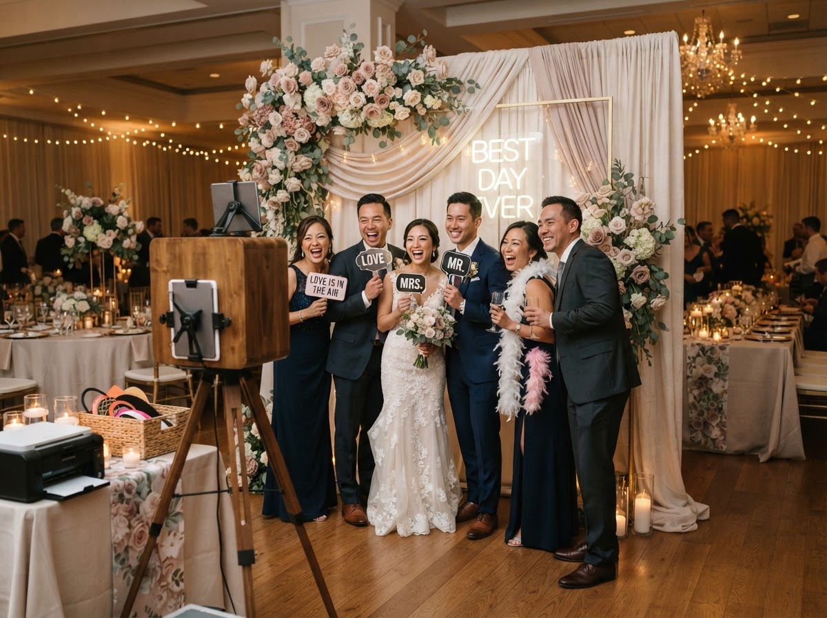 Wedding photo booth rental setup in Carrollton GA