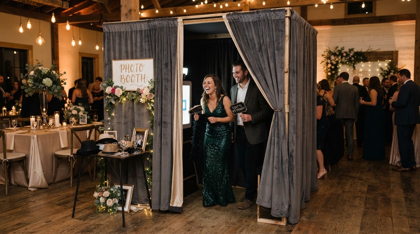 Enclosed photo booth rental in Carrollton Georgia