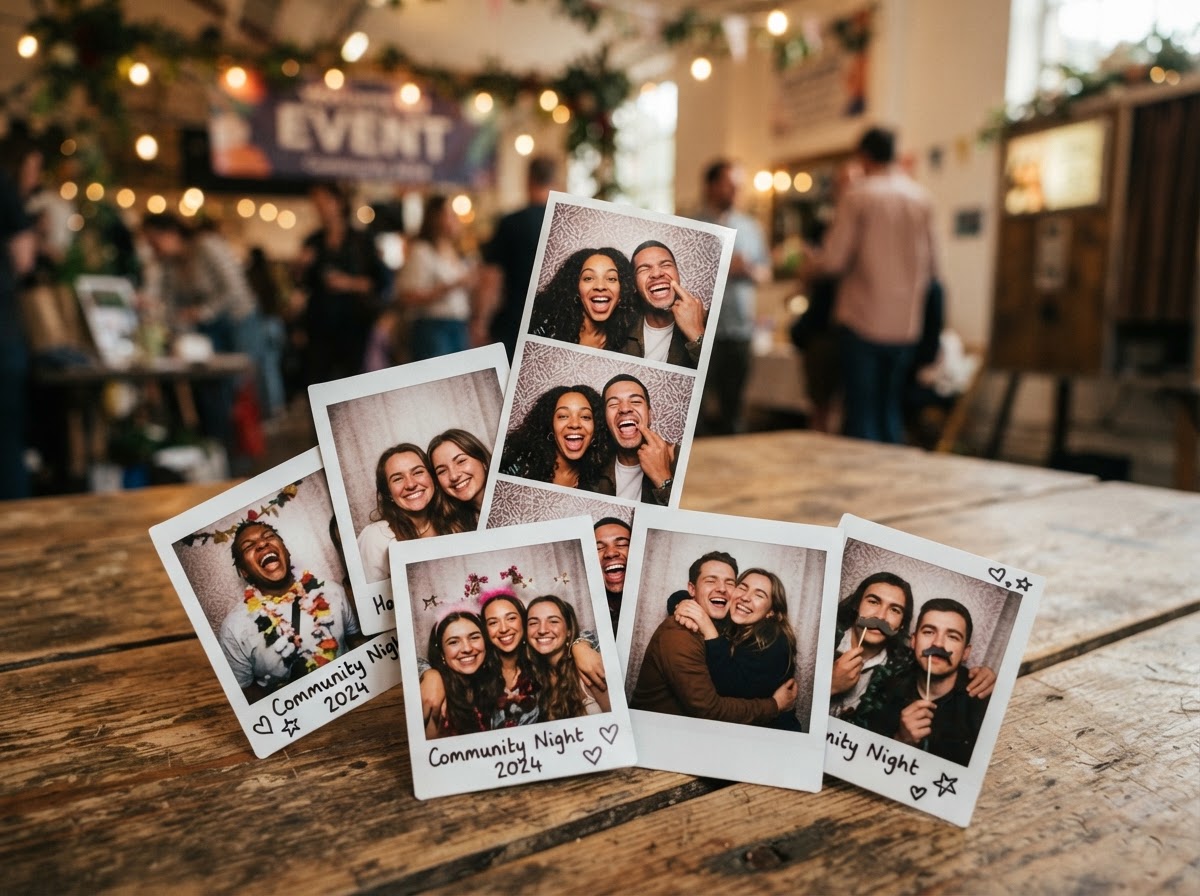 Instant photo booth prints for a Tallapoosa event