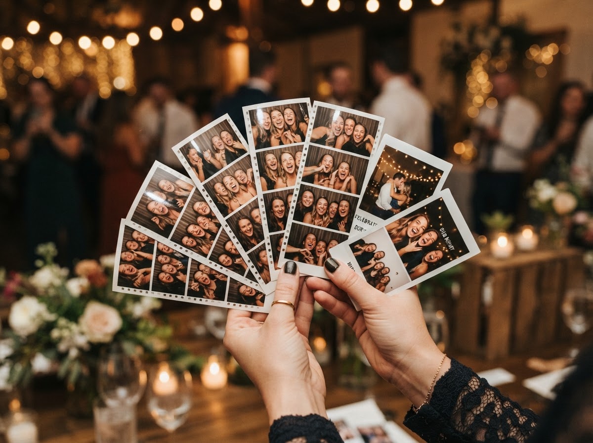 Instant photo booth prints for a Villa Rica event