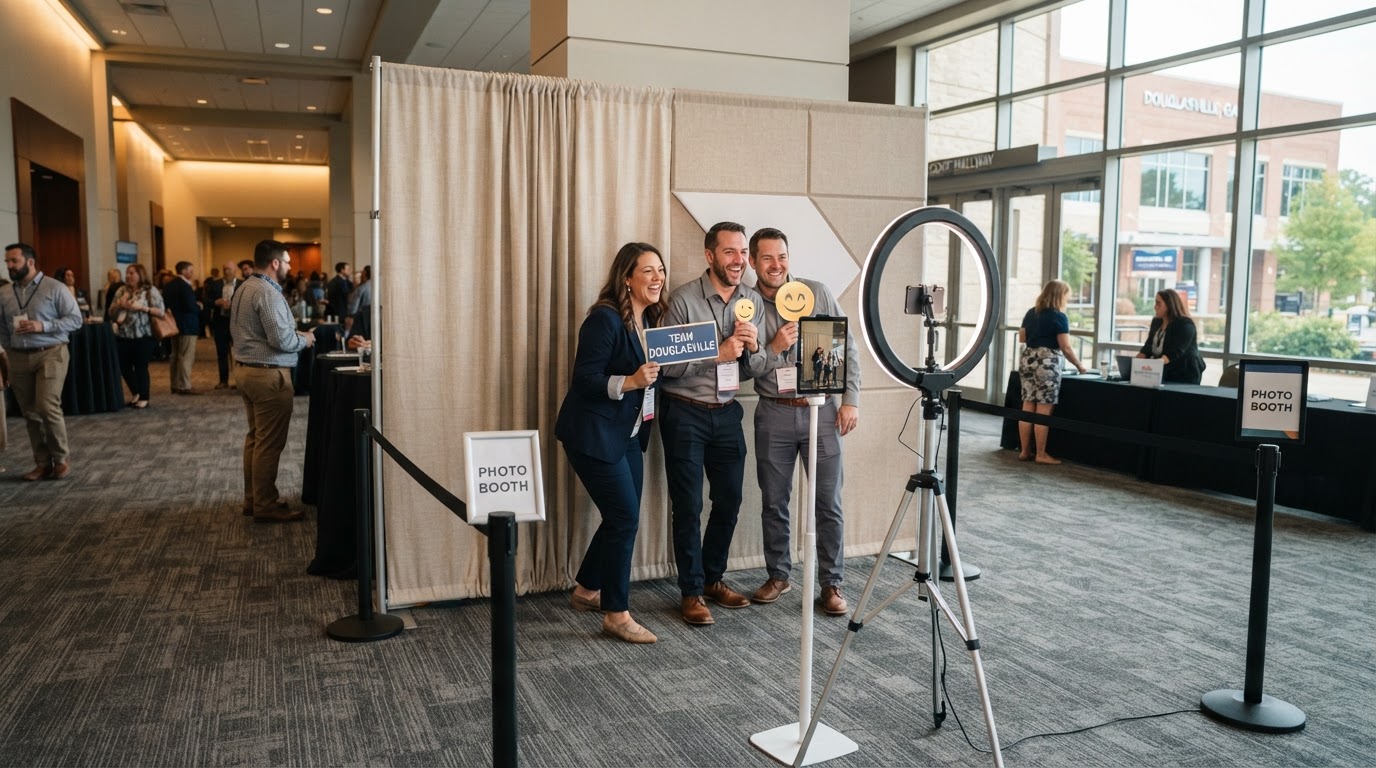 Corporate event photo booth rental in Douglasville Georgia