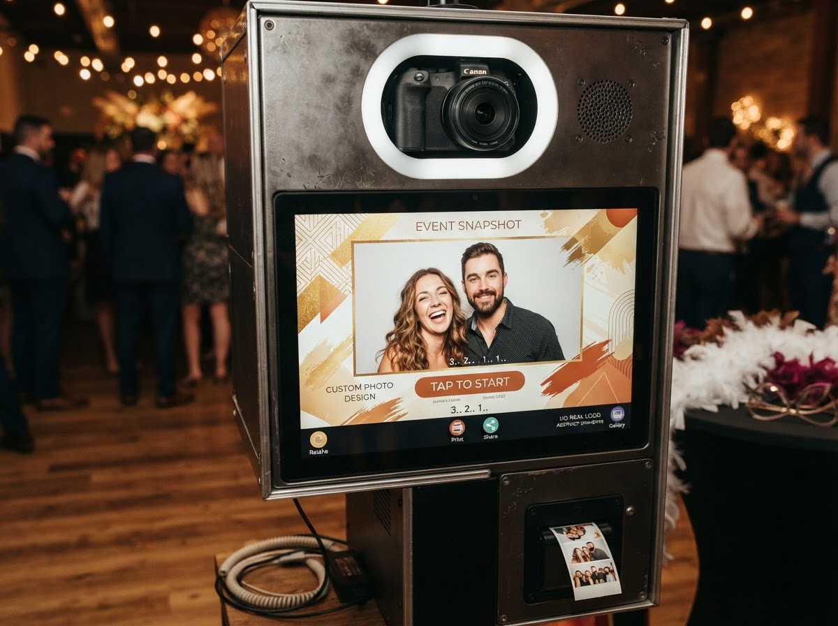 Digital photo booth camera and event graphics in Newnan