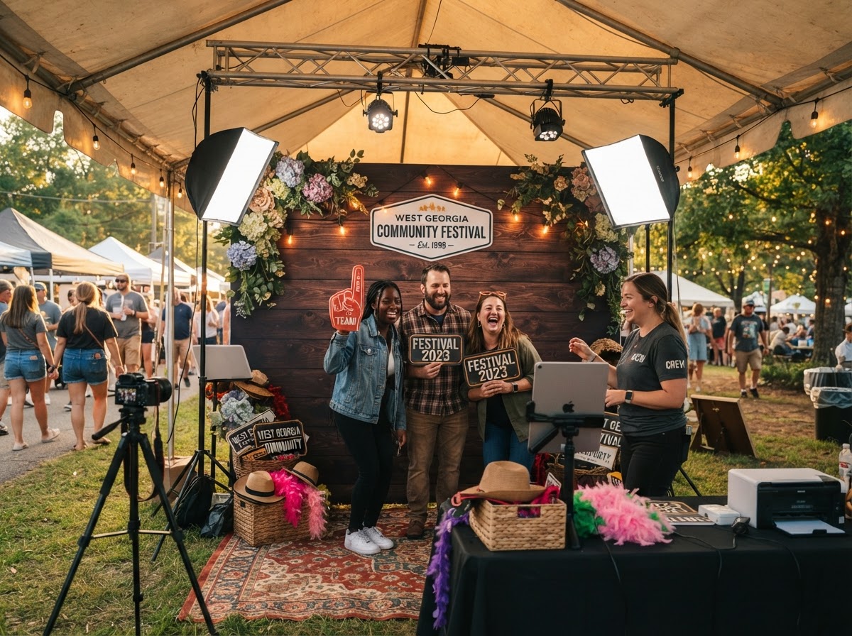 Photo booth for a Temple community event