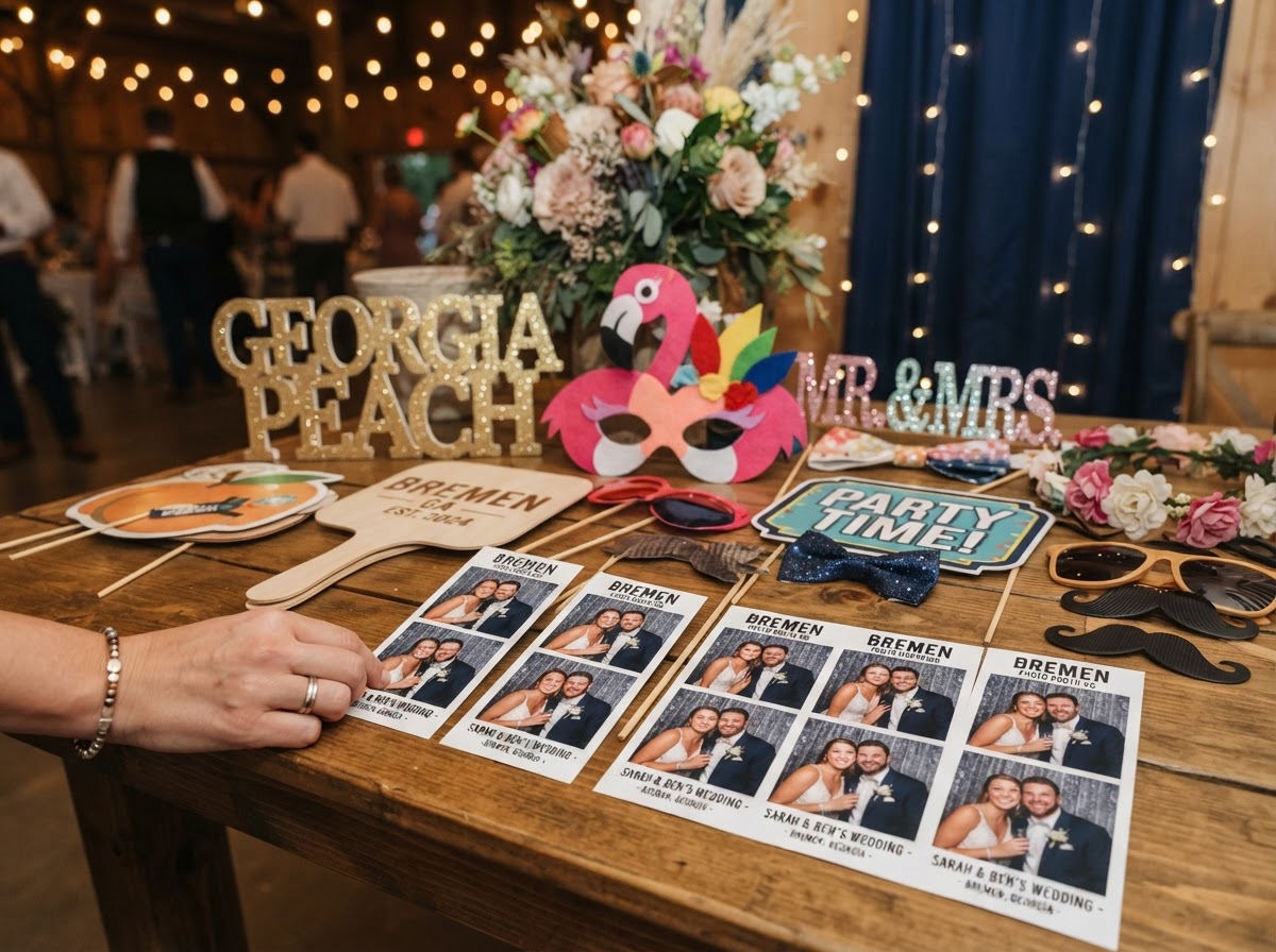 Party photo booth props and prints in Bremen Georgia