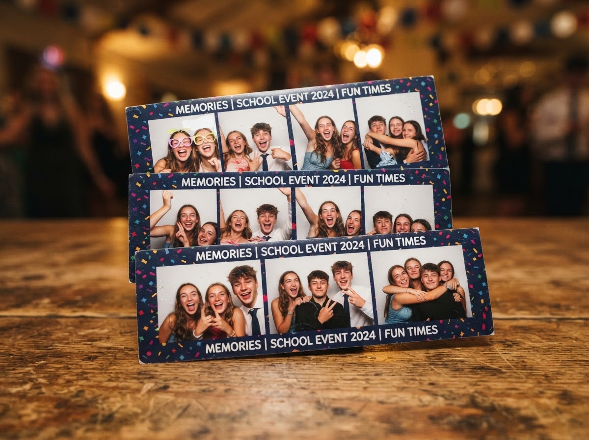 Prom and school event photo booth prints