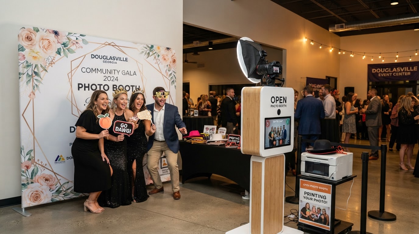 Open-air photo booth rental in Douglasville Georgia