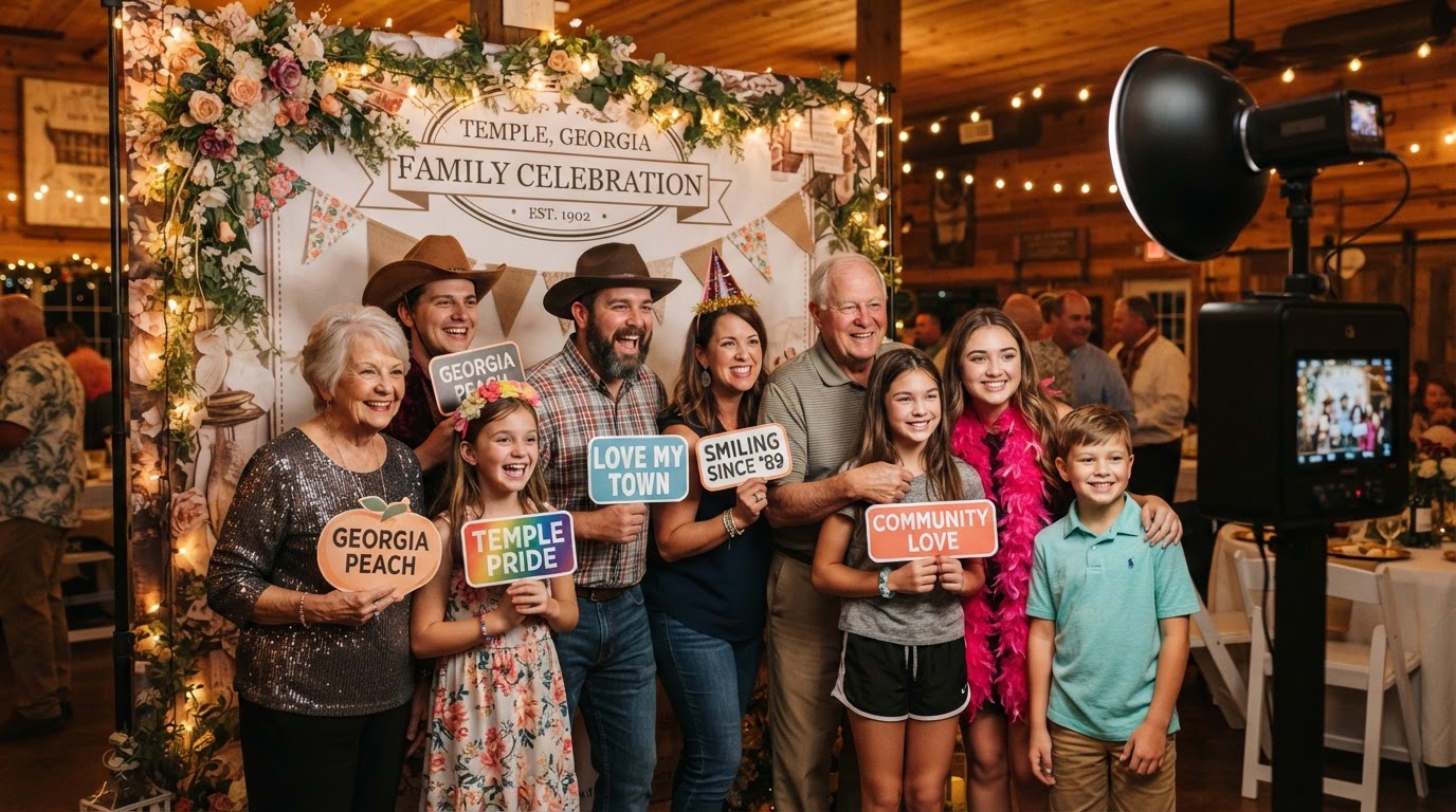 Party photo booth rental in Temple Georgia
