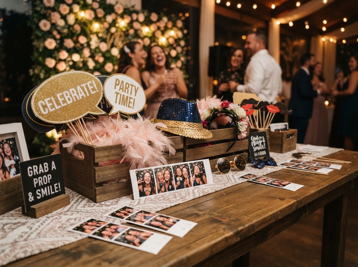 Party photo booth props and prints in Douglasville