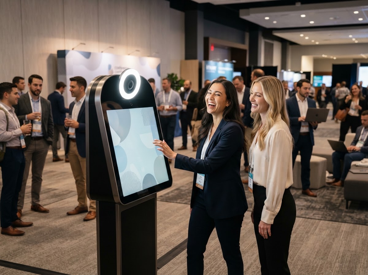Digital photo booth for a corporate event