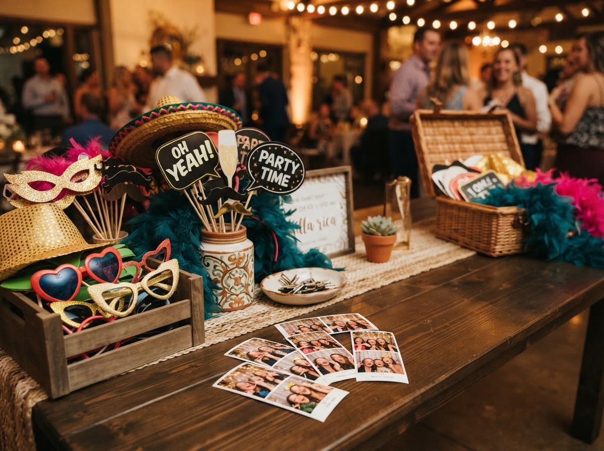 Party photo booth props and prints in Villa Rica