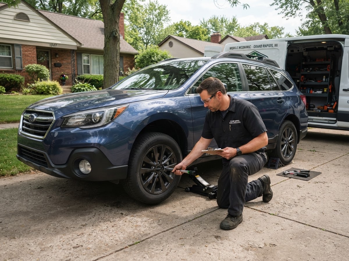 Mobile brake service verification in Grand Rapids MI.