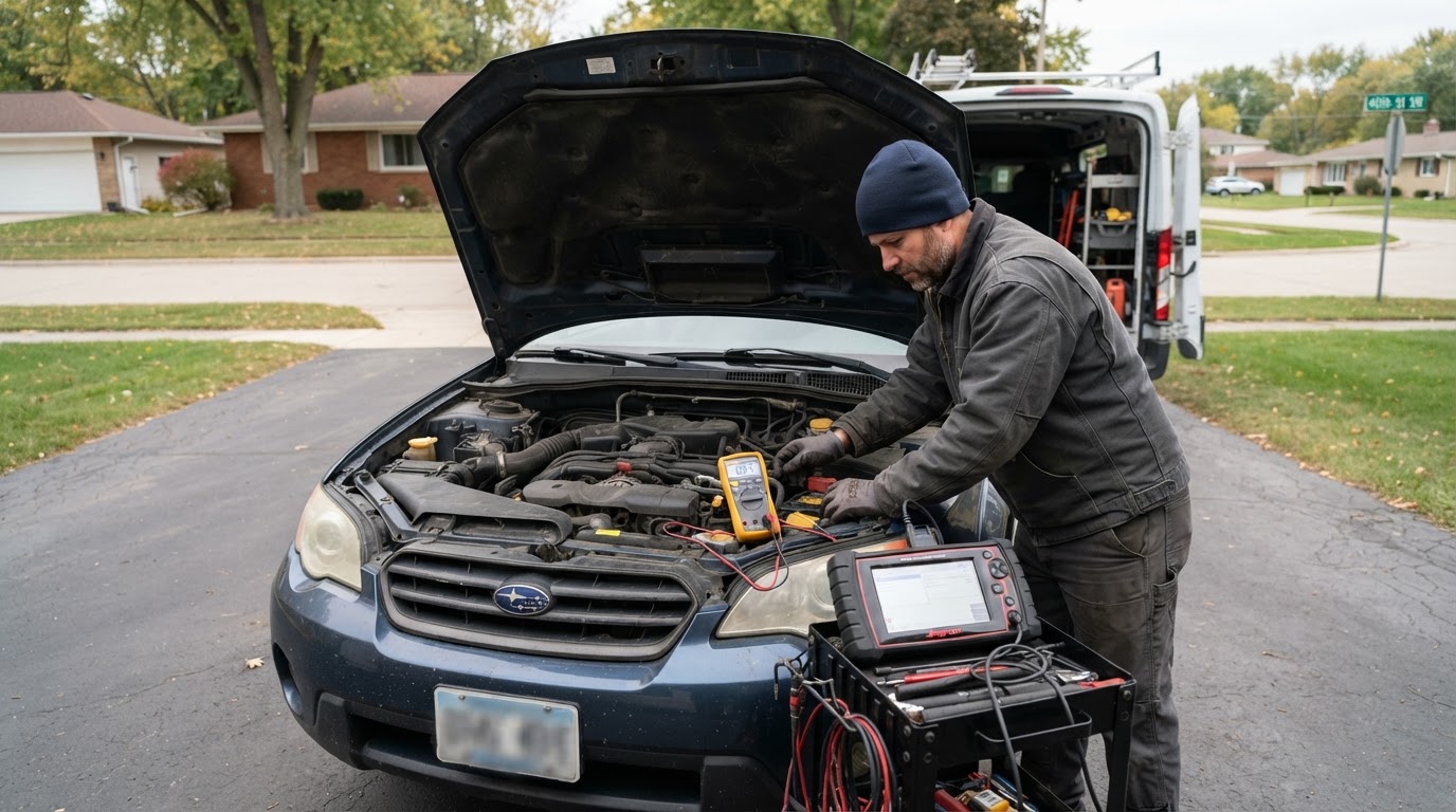 Mobile auto electrical testing in Wyoming MI.