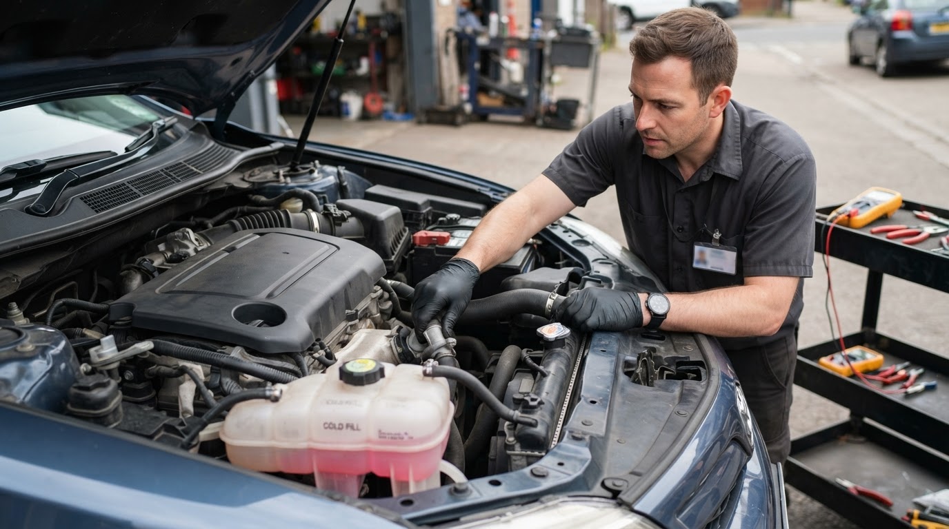 Vehicle cooling system inspection by a mobile mechanic in Walker.