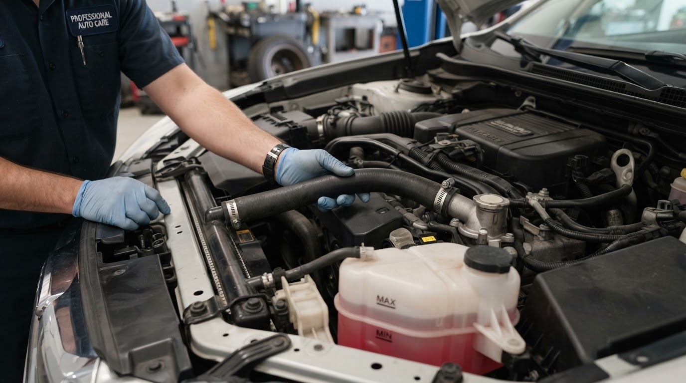 Vehicle coolant hose and radiator inspection in Walker MI.