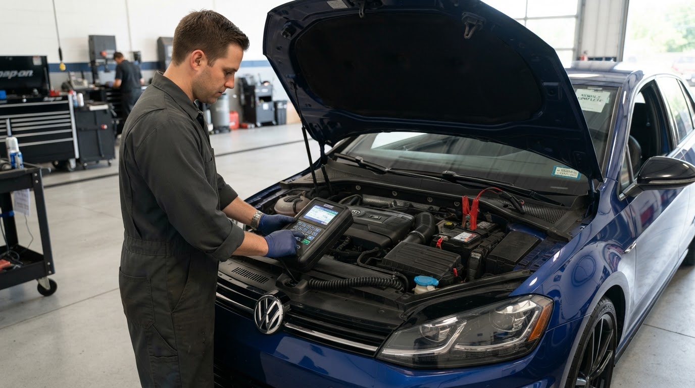Battery and charging system verification after mobile battery service in Allendale MI.