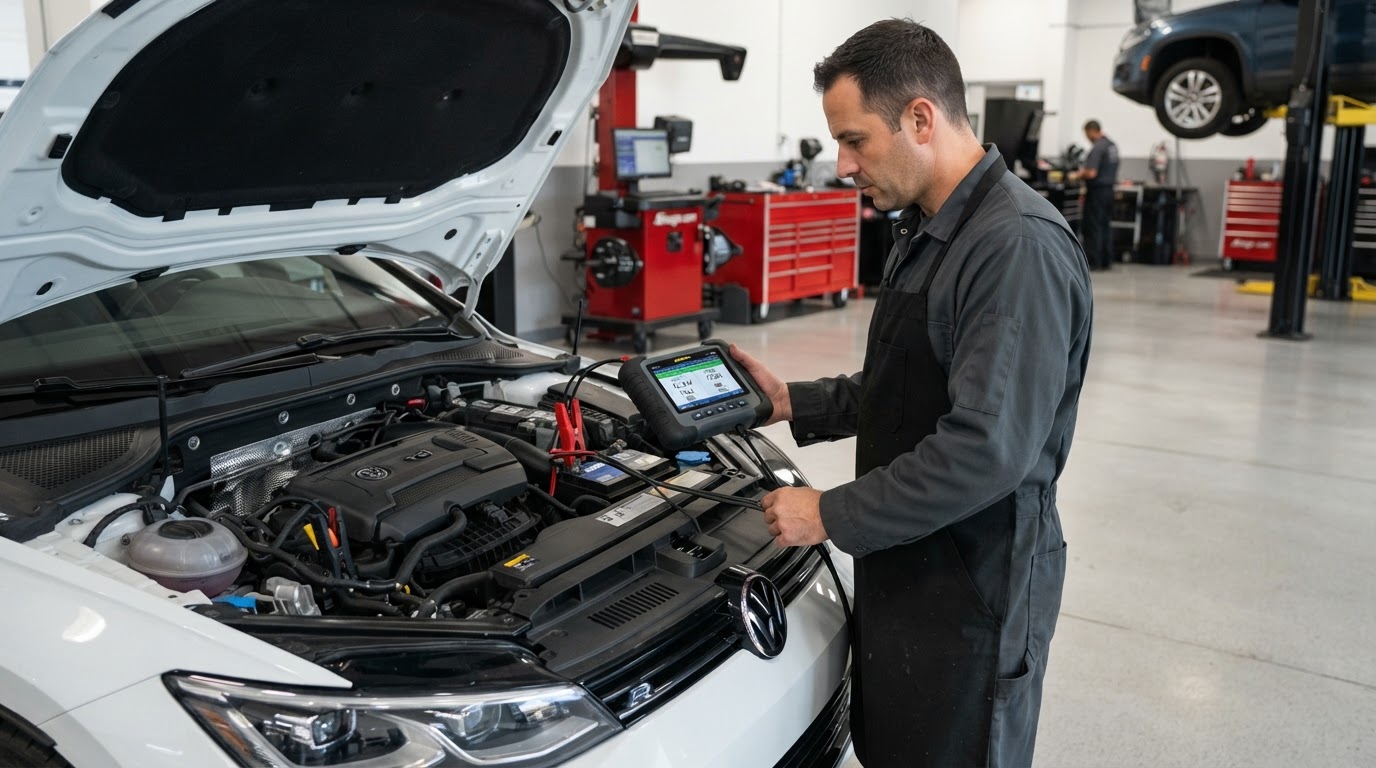 Battery and charging system verification after mobile battery service in Grandville MI.