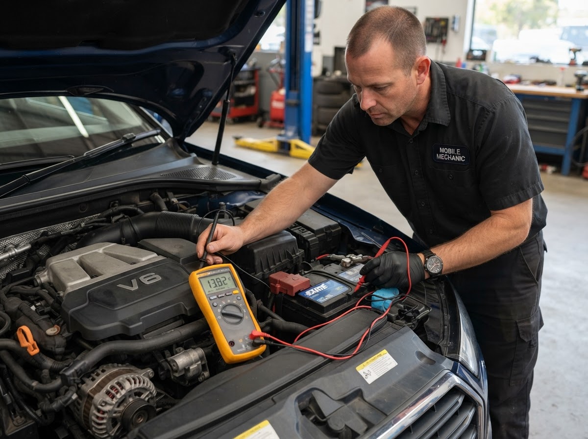 Mobile automotive electrical testing during vehicle diagnostics in Walker.
