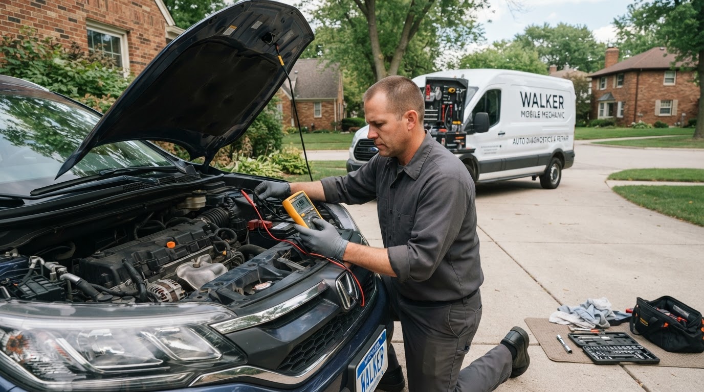 Mobile alternator and charging system diagnosis in Walker Michigan.