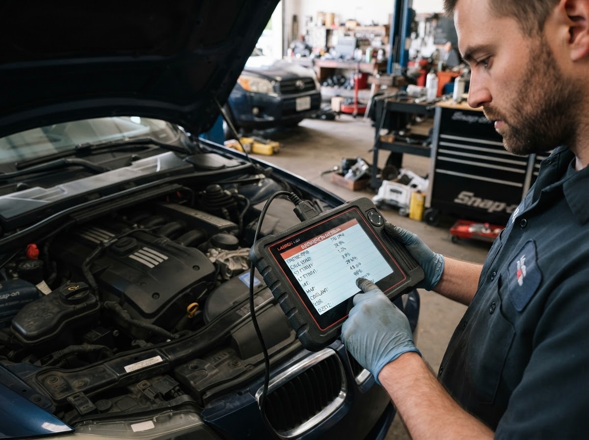 OBD-II diagnostic scan used to investigate vehicle warning lights in Walker MI.