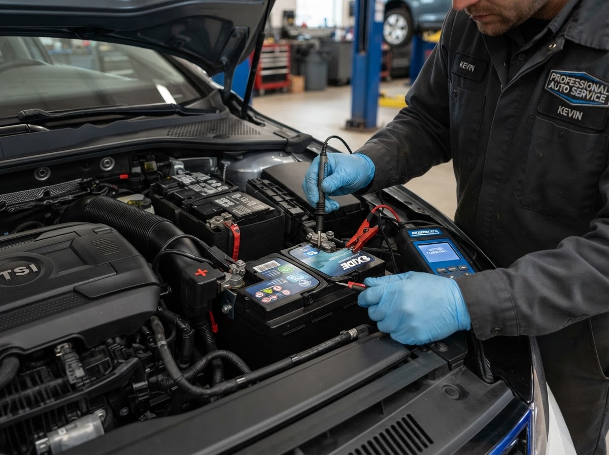 Automotive battery terminal and condition inspection in Walker MI.