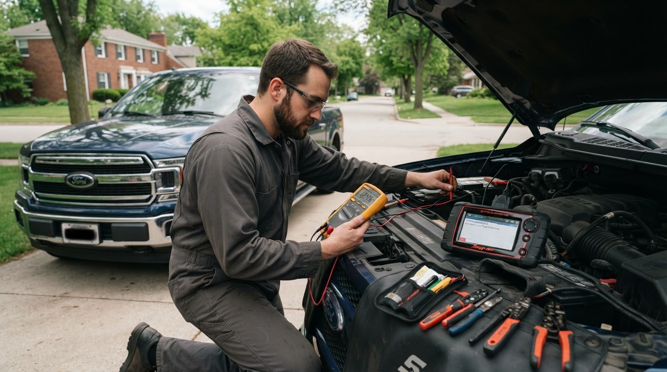 Mobile auto electrical diagnosis in Kentwood MI.