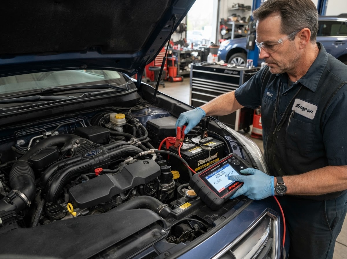 Battery and starting system testing for a no-start vehicle in Walker MI.