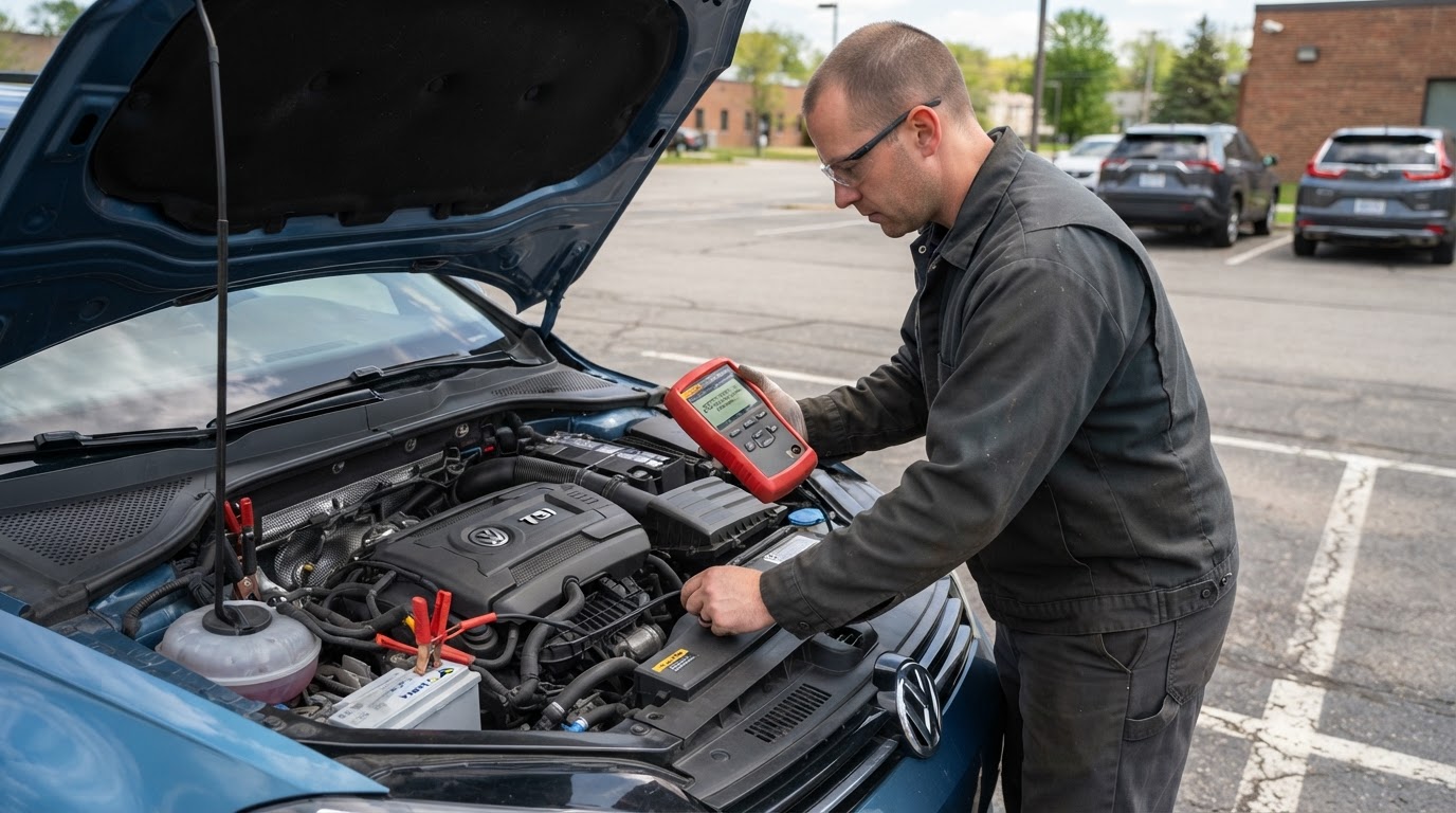 Mobile battery and no-start roadside diagnosis in Comstock Park MI.