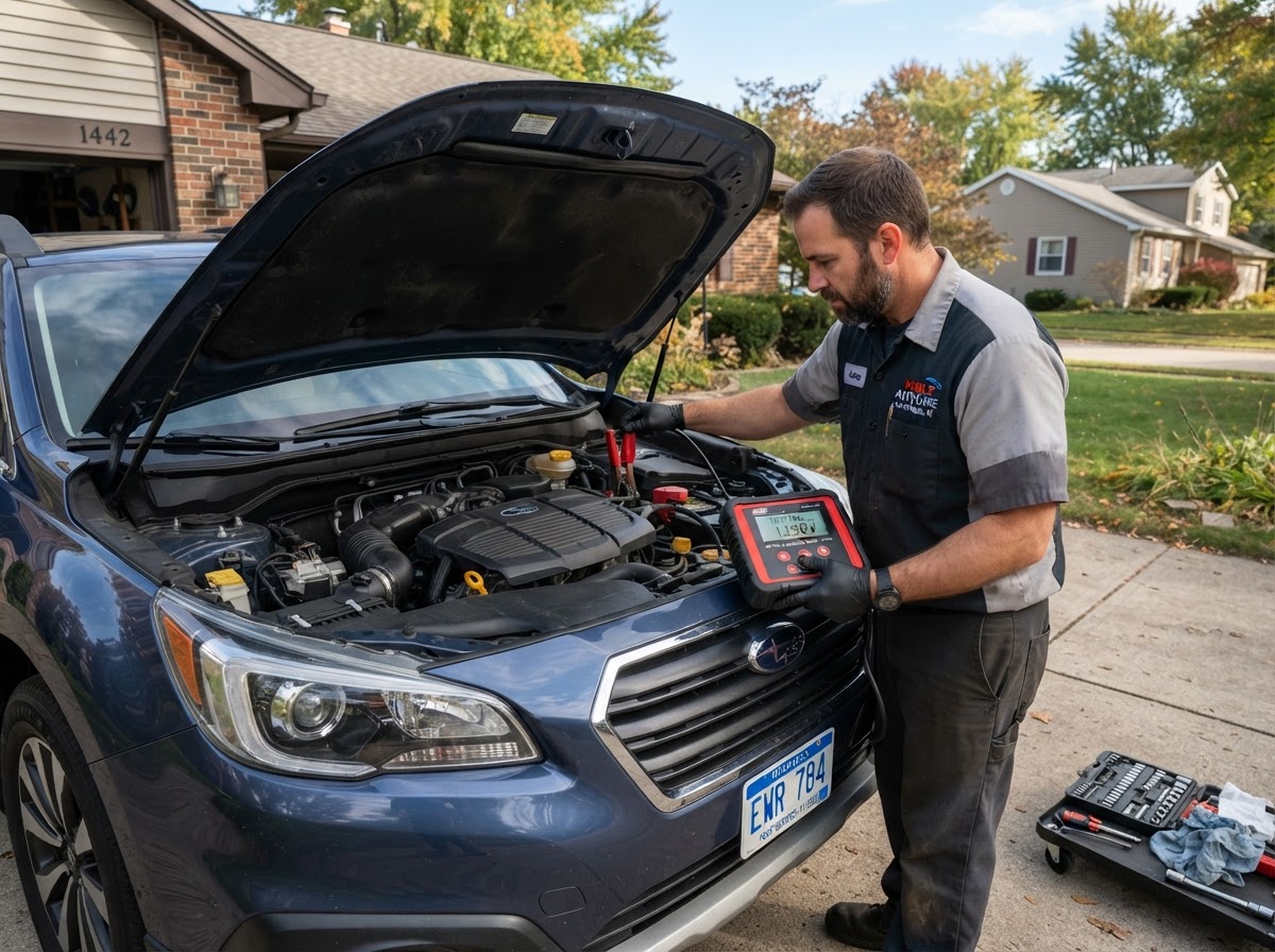 Post-service charging system verification in Grand Rapids MI.