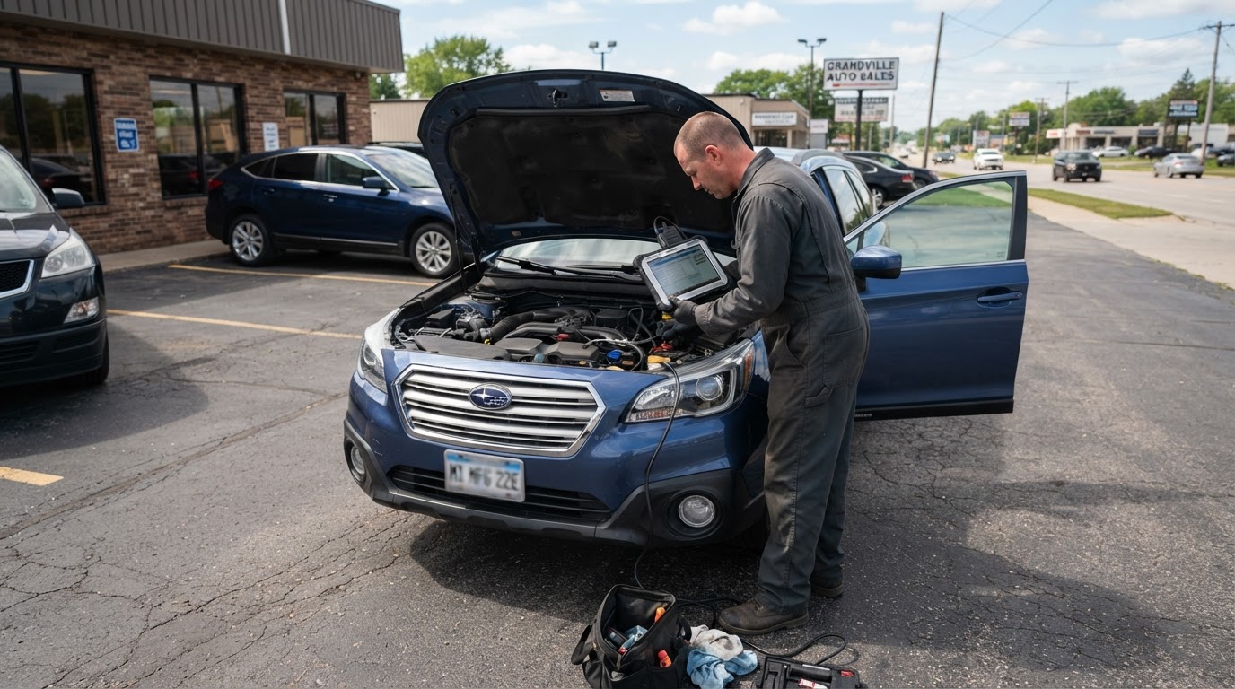 Mobile pre-purchase car inspection in Grandville MI.
